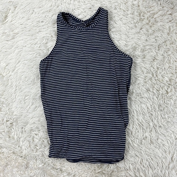 Lululemon All Tied Up Tank Modern Stripe Heathered Hero Blue White - Picture 1 of 4